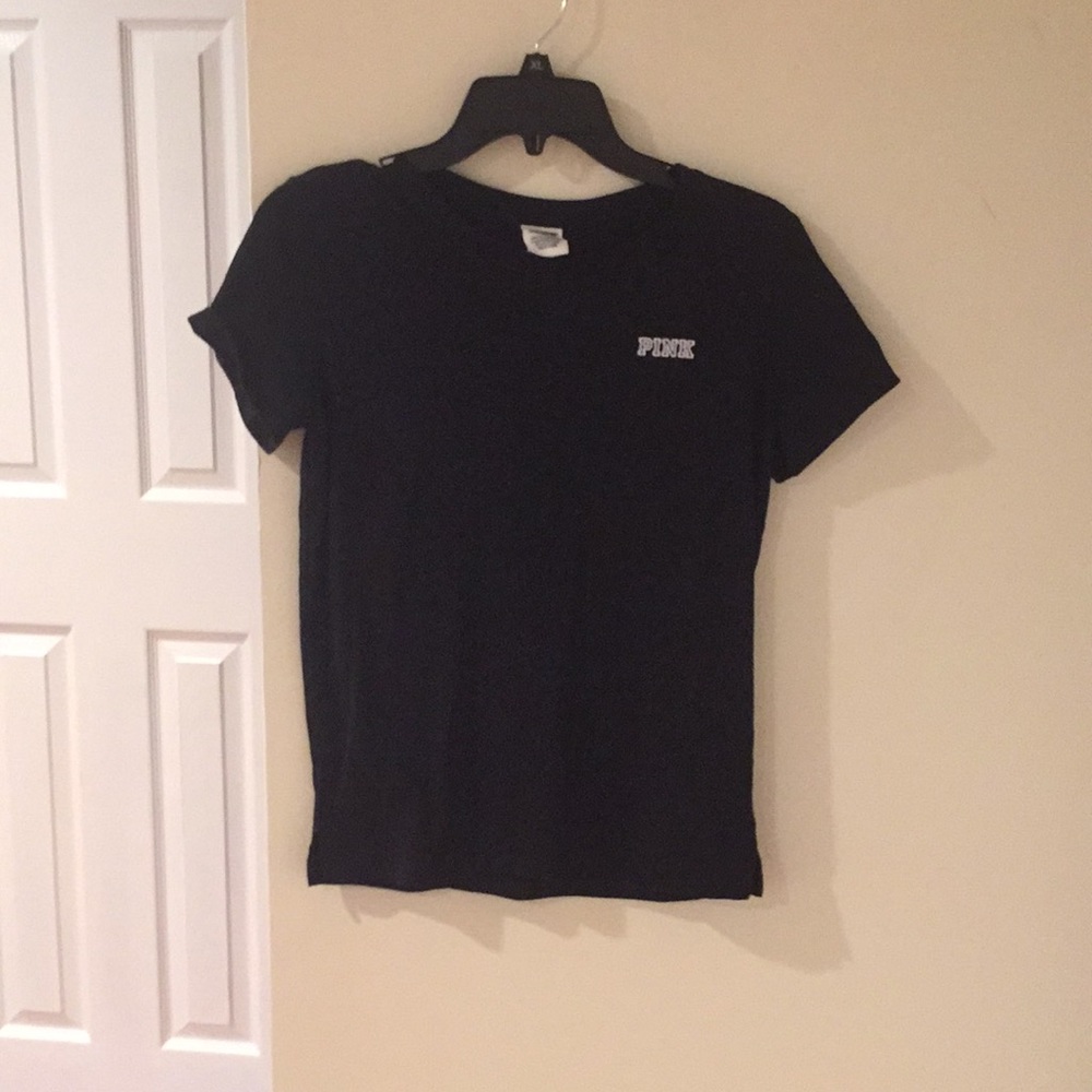 Pink black tee
